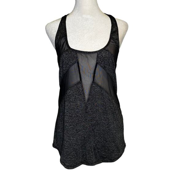 Lululemon If You're Lucky gray and black mesh panel tank top - Picture 1 of 10